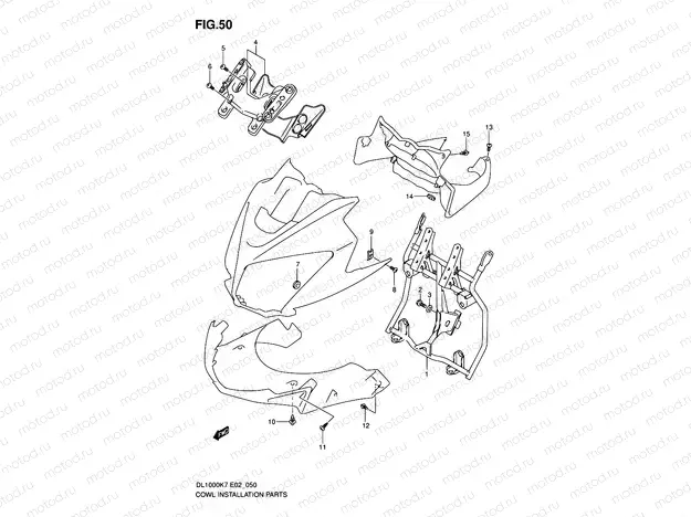 50 - COWL BODY INSTALLATION PARTS