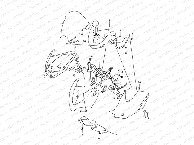 50 - COWLING INSTALLATION PARTS (WITH COWLING)