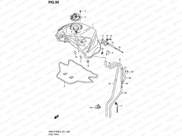 50 - FUEL TANK (GSX-R1000L3 E51)