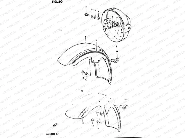 50 - HEADLAMP HOUSING - FRONT FENDER