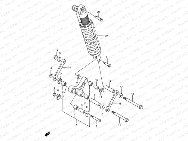 50 - REAR CUSHION LEVER