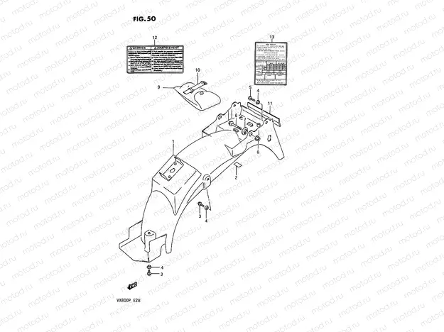 50 - REAR FENDER - LABEL