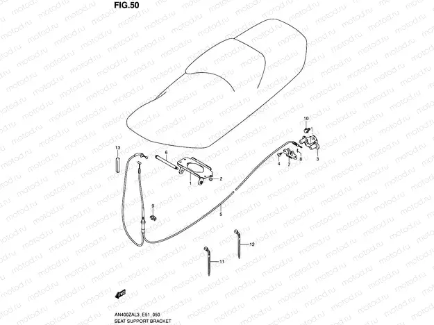 50 - SEAT SUPPORT BRACKET