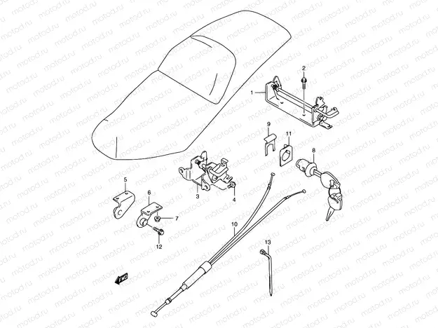 50 - SEAT SUPPORT BRACKET (SEE NOTE)