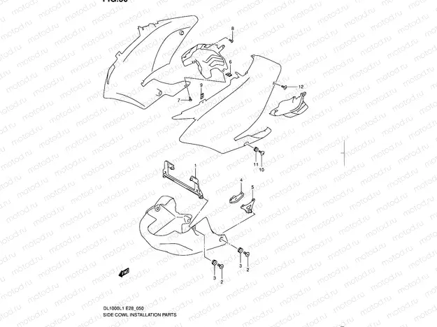 50 - SIDE COWL INSTALLATION PARTS