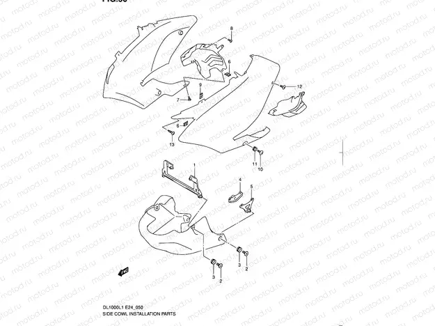 50 - SIDE COWL INSTALLATION PARTS
