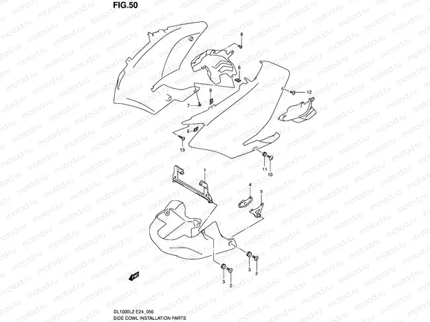 50 - SIDE COWL INSTALLATION PARTS