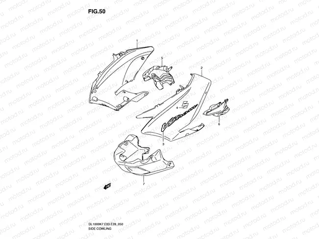 50 - SIDE COWLING (MODEL K7/K8)