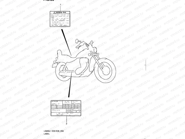 50 - WARNING LABEL (LS650L1 E28)