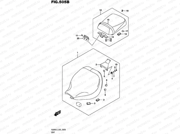 505B - SEAT (VL800L5 E19)