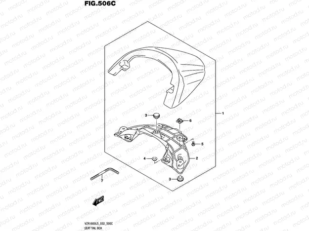 506C - SEAT TAIL BOX (VZR1800UFL5 E19)