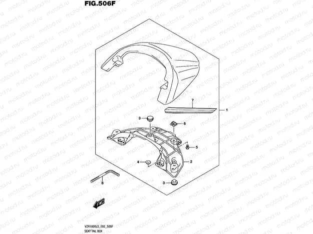 506F - SEAT TAIL BOX (VZR1800BZUFL5 E19)