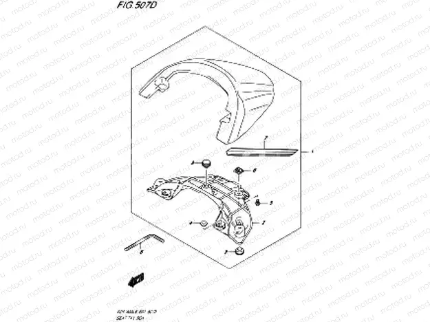 507D - SEAT TAIL BOX (FOR BBD)  (VZR1800BZL6 E19)