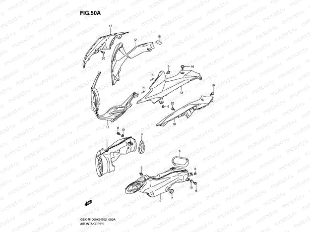 50A - INTAKE PIPE (MODEL L0)