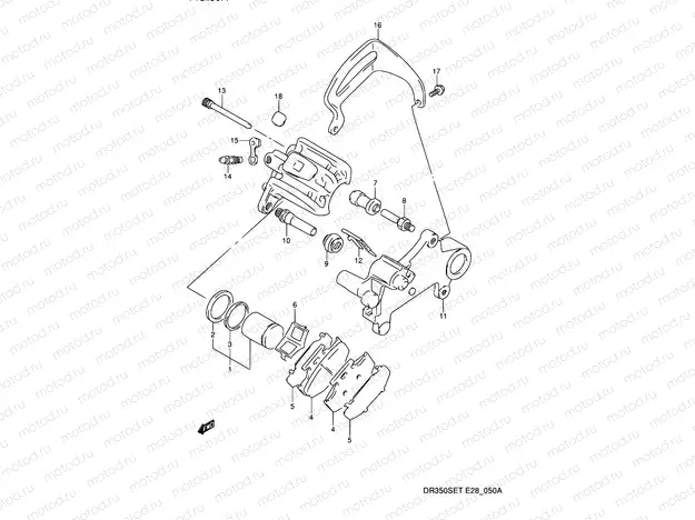 50A - REAR CALIPER (MODEL N/P)