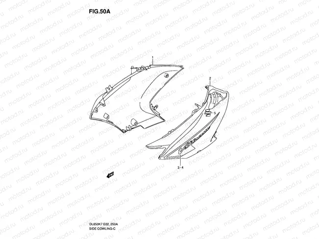 50A - SIDE COWLING (MODEL K8)