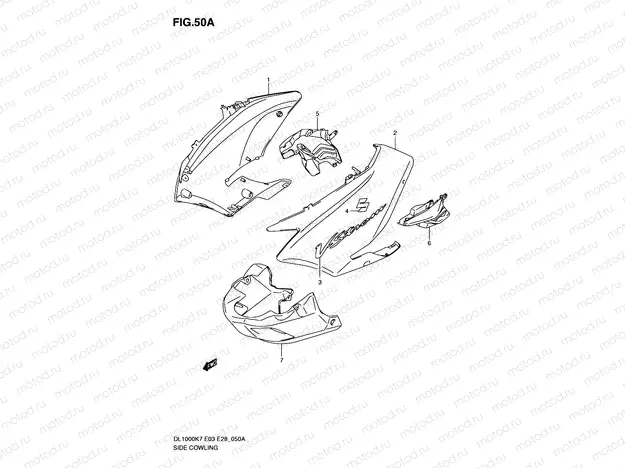 50A - SIDE COWLING (MODEL K9/L0)