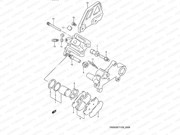 50B - REAR CALIPER (MODEL R/S/T)