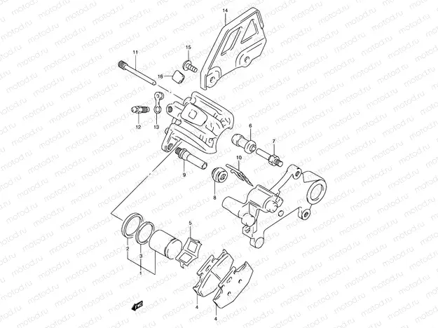 50B - REAR CALIPERS (MODEL R)