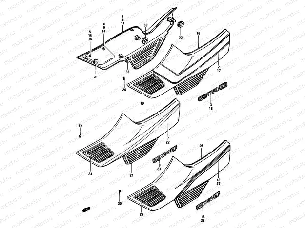 51 - FRAME COVER (GS1150ESF/EFF/EFG)