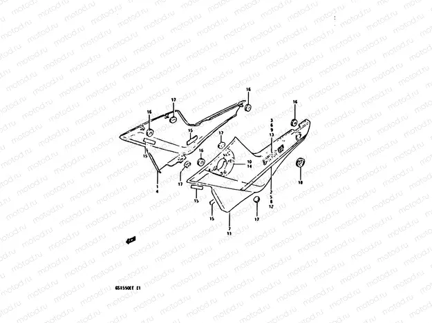 51 - FRAME COVER (GSX550EFE)