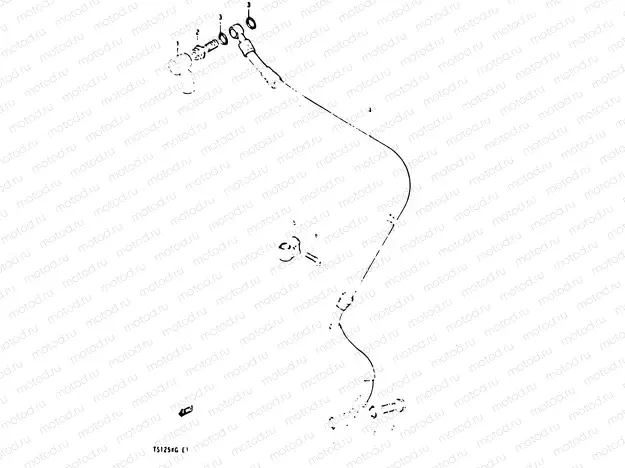 51 - FRONT BRAKE HOSE (MODEL E E18 F.NO.106210-/MODEL F/G)