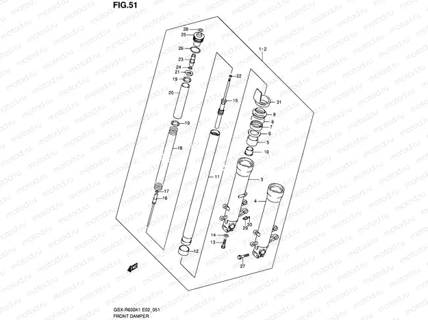 51 - FRONT DAMPER