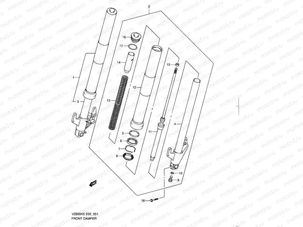 51 - FRONT DAMPER