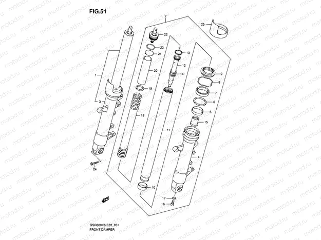 51 - FRONT DAMPER (MODEL K6/K7)