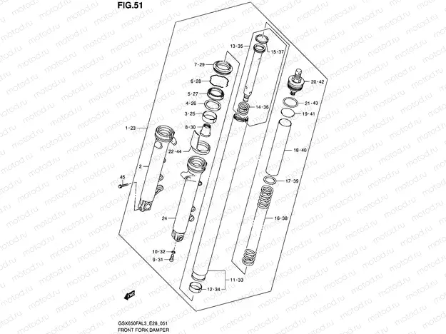 51 - FRONT FORK DAMPER