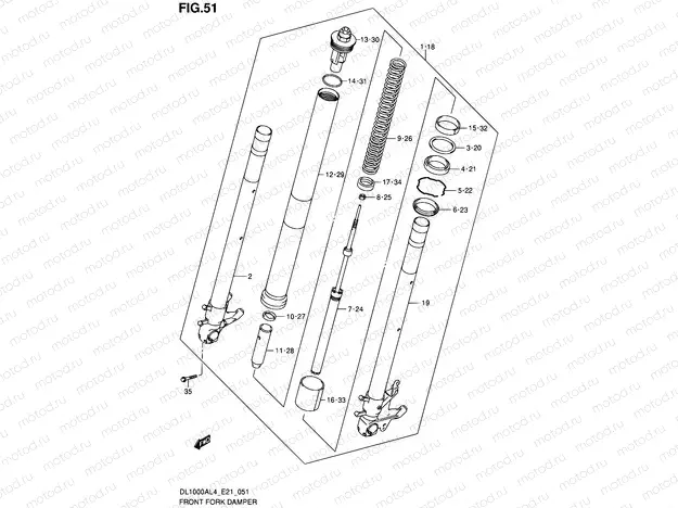 51 - FRONT FORK DAMPER