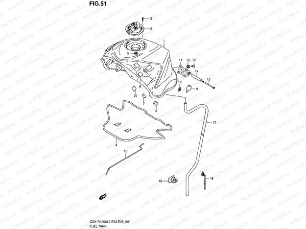 51 - FUEL TANK (GSX-R1000L2 E33)