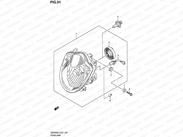 51 - HEADLAMP (GSF650UL2 E21)