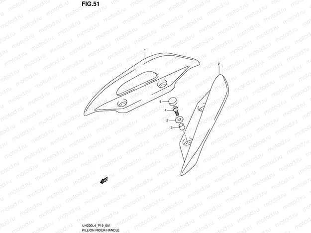 51 - PILLION RIDER HANDLE