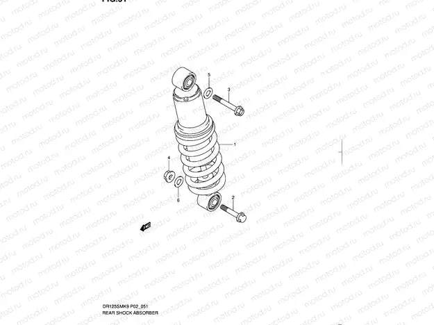 51 - REAR SHOCK ABSORBER