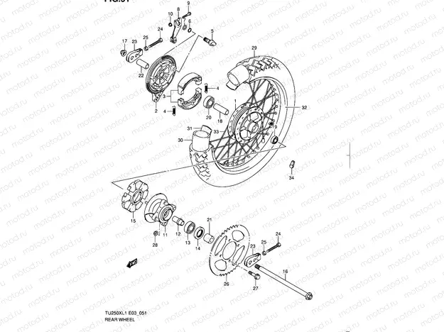 51 - REAR WHEEL