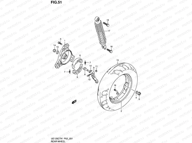 51 - REAR WHEEL