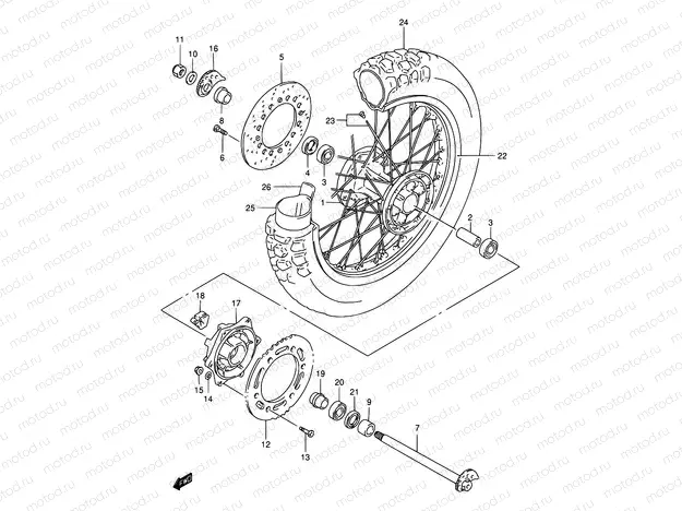 51 - REAR WHEEL