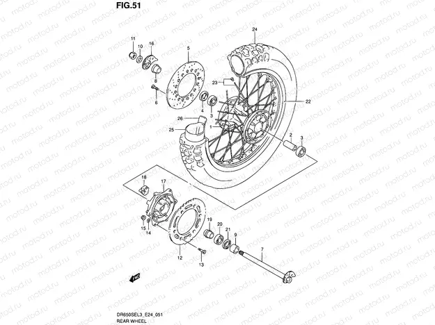 51 - REAR WHEEL
