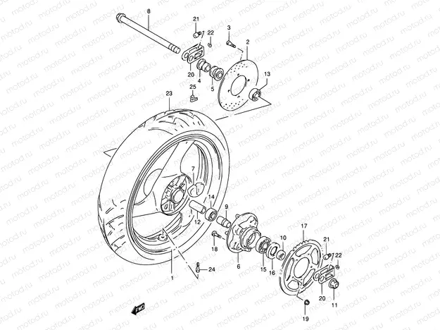 51 - REAR WHEEL