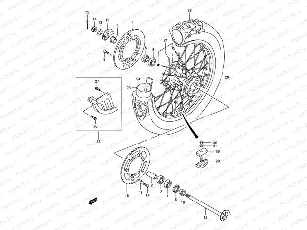 51 - REAR WHEEL (MODEL K1/K2/K3/K4)