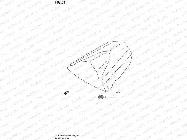 51 - SEAT TAIL BOX (GSX-R600K4)