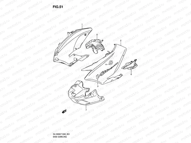 51 - SIDE COWLING (MODEL K7/K8)