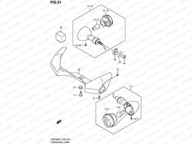 51 - TURNSIGNAL LAMP (VZR1800ZL4 E02)