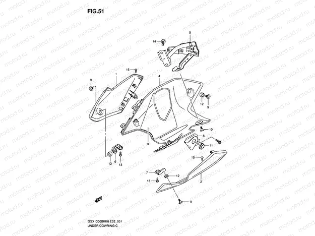 51 - UNDER COWLING (MODEL K8/K9)