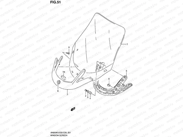 51 - WIND SCREEN (AN650K3/K4/K5)