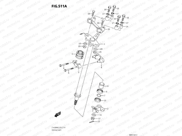 511A - STEERING SHAFT (LT-A500XM0 P24)