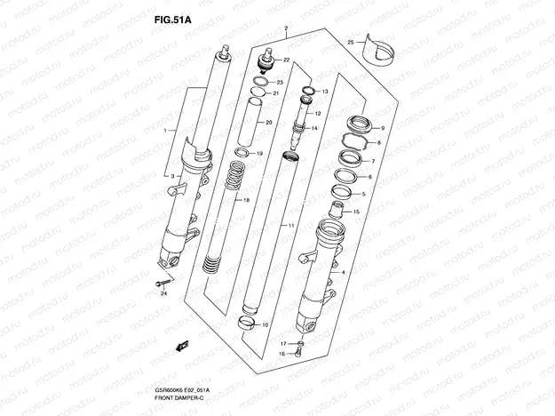 51A - FRONT DAMPER (MODEL K8/K9/L0)
