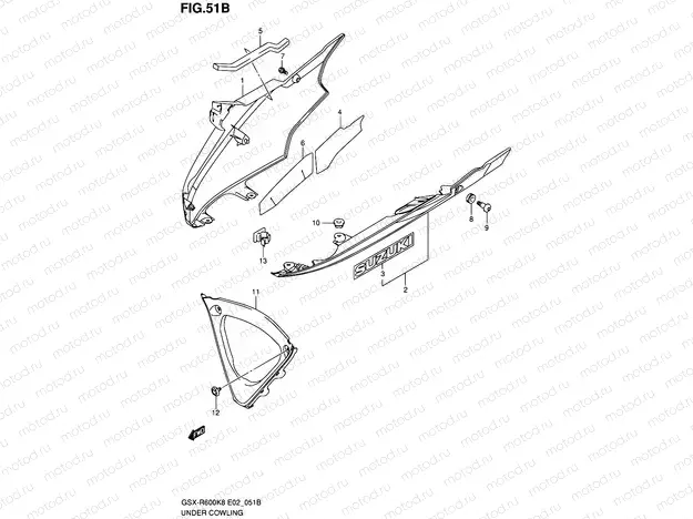 51B - UNDER COWLING (MODEL L0)