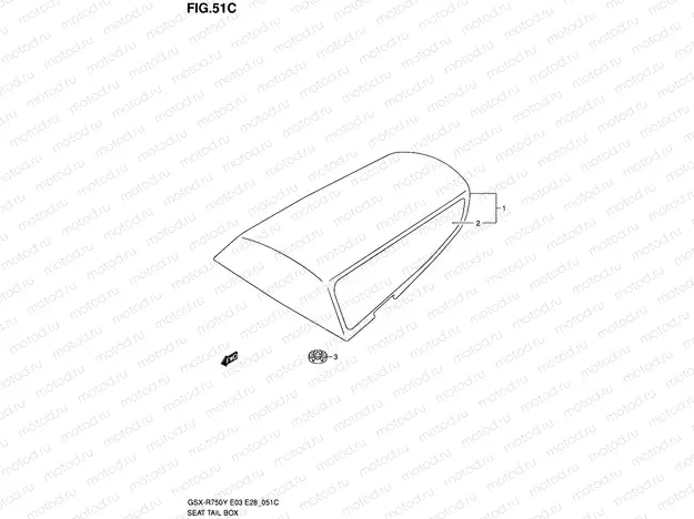 51C - SEAT TAIL BOX (MODEL K3)